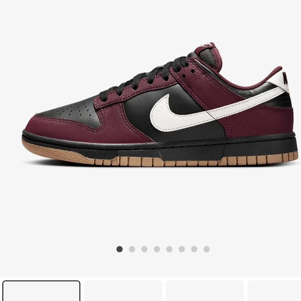 Nike Dunk Low Maroon and Black Sneakers